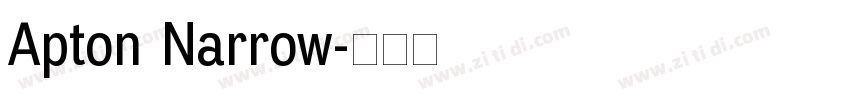 Apton Narrow字体转换